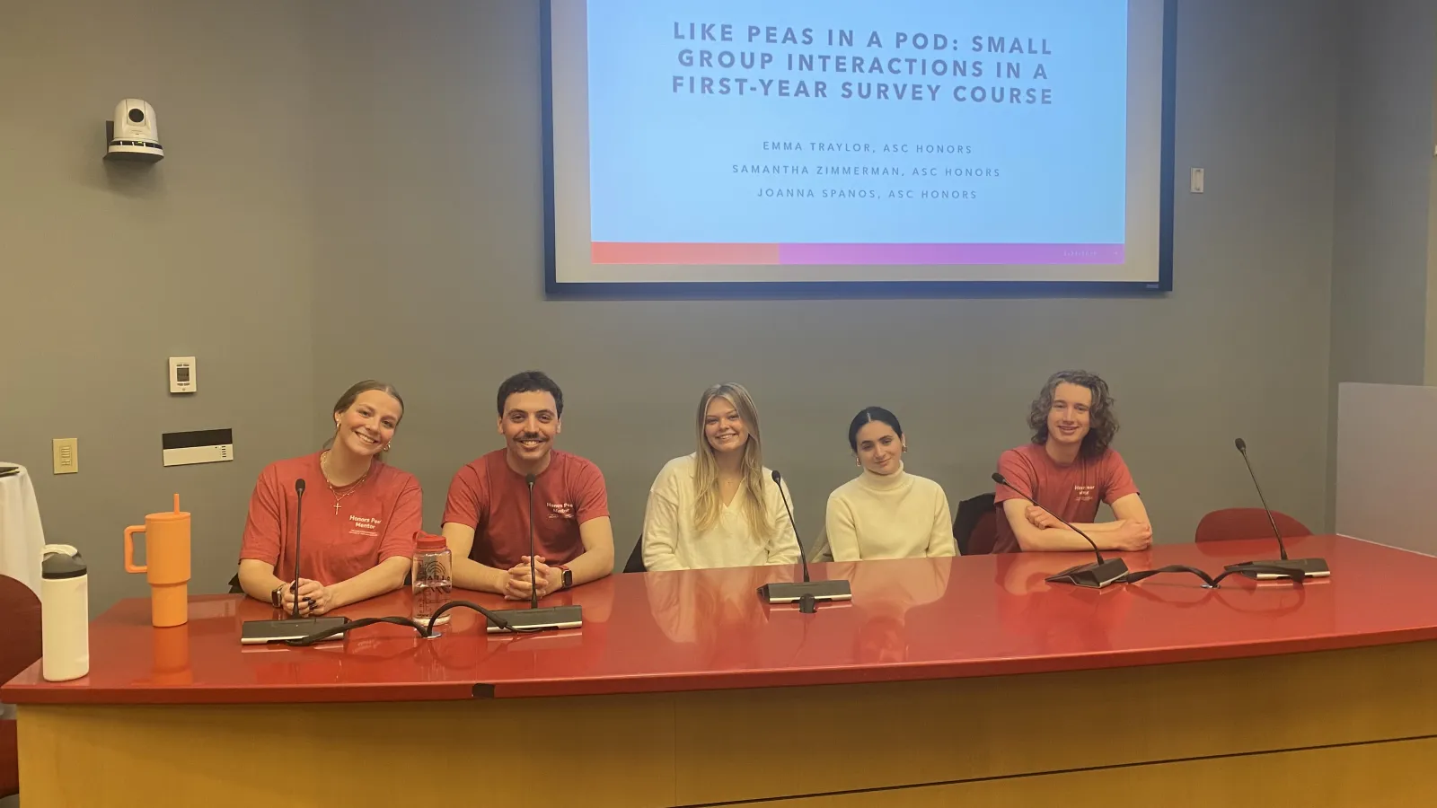 Peer Mentors sitting at a desk