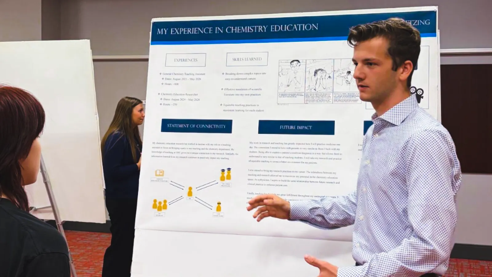 Student presenting at the Honors Project Symposium