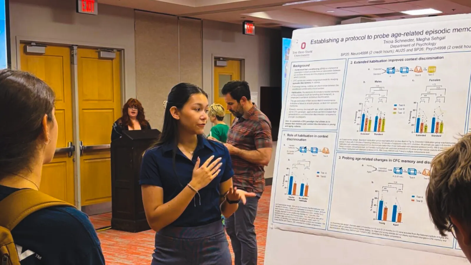 Student presenting at the Honors Project Symposium