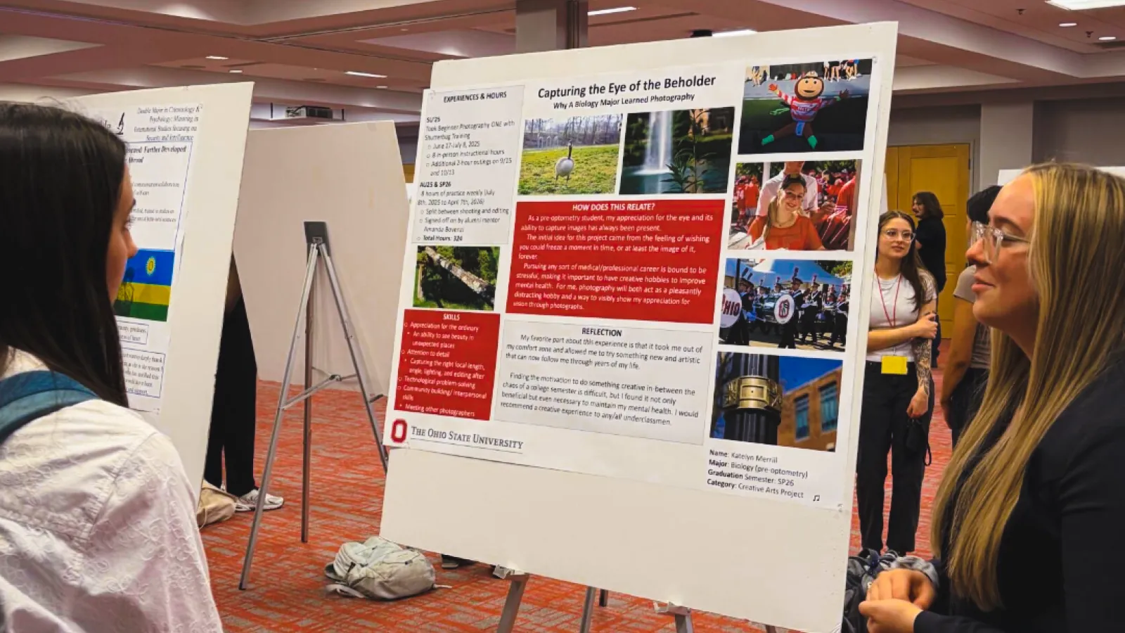 Student presenting at the Honors Project Symposium