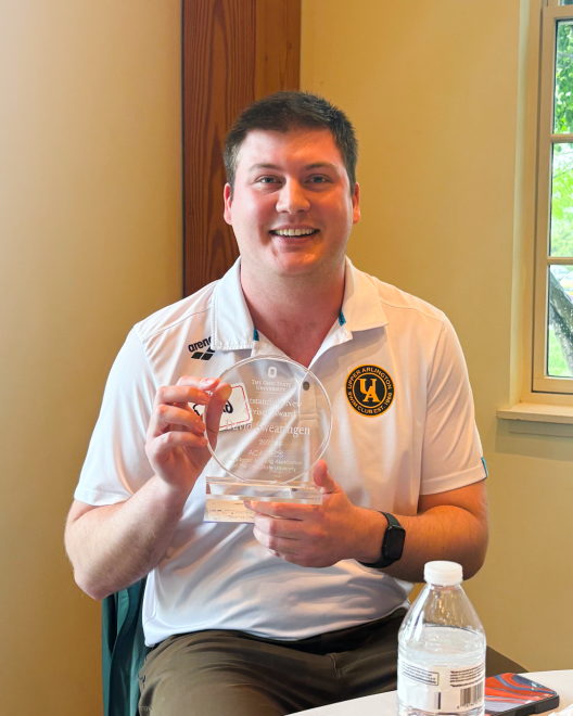 David Swearingen with his 2026 Outstanding Advisor of the Year Award