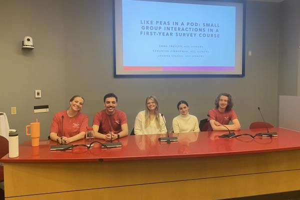 Peer Mentors sitting at a desk