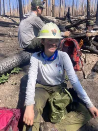 Picture of Claire in the wilderness